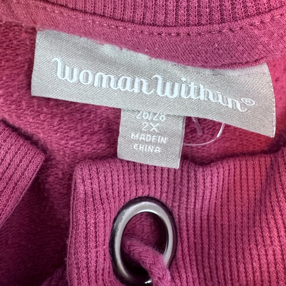 Woman Within 2X Pink Lace-Up Shift Dress Pockets 3/4 Sleeve Plus Size 26W/28W - Picture 13 of 13